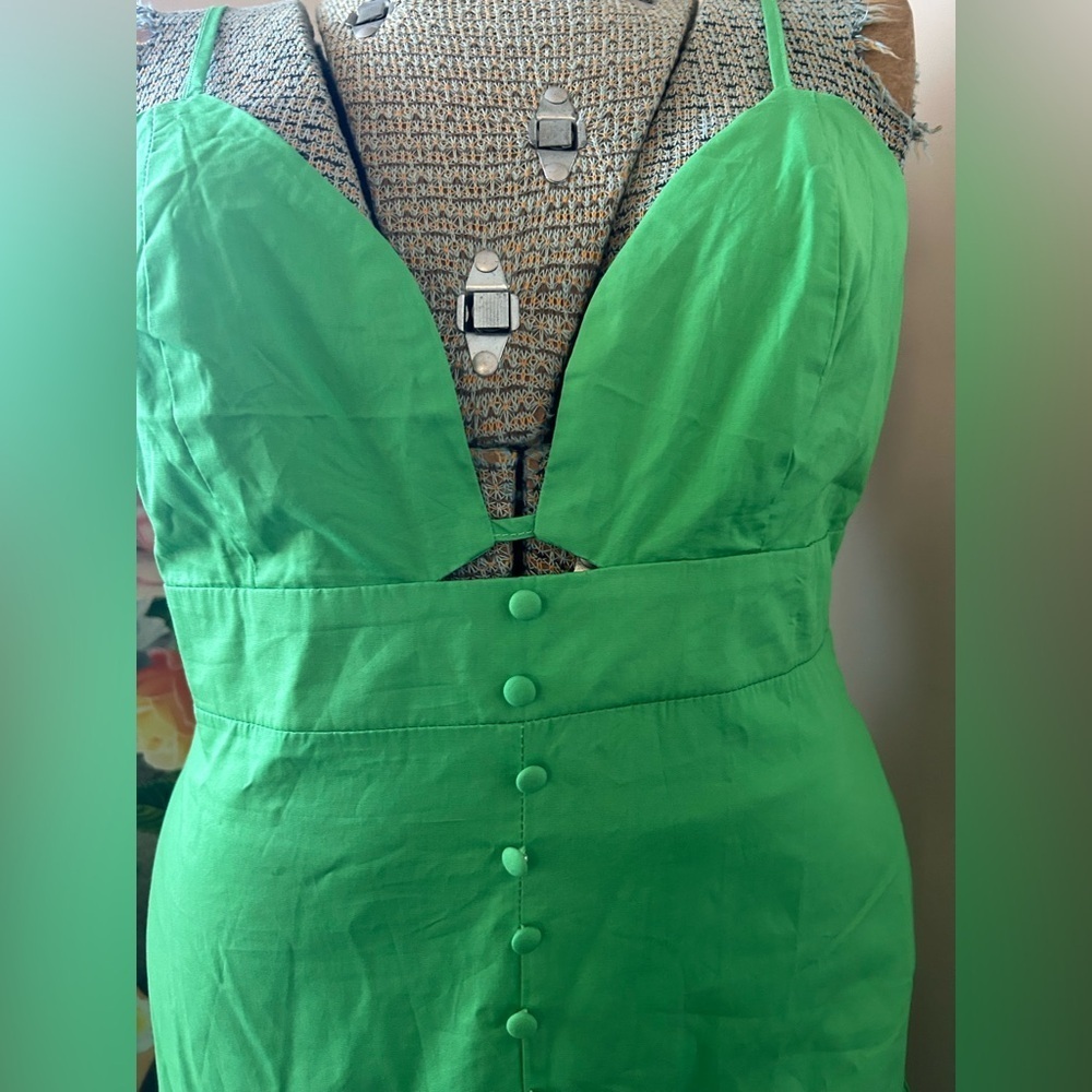 NWT TEA & CUP KELLY GREEN MELIA SUN DRESS. Sz. L. ABSOLUTELY STUNNING, SEXY - Picture 4 of 11